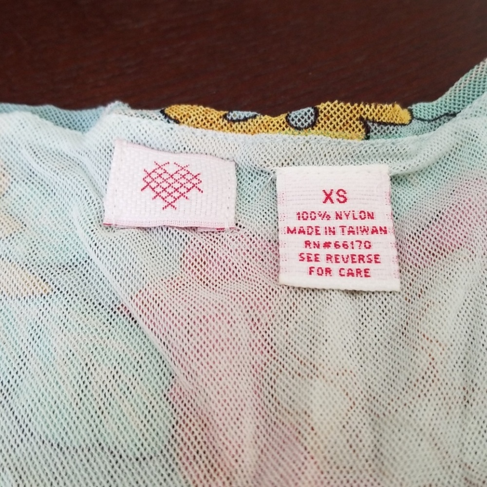 Anthropologie Stitched Heart Floral Top sz xs - Picture 2 of 5